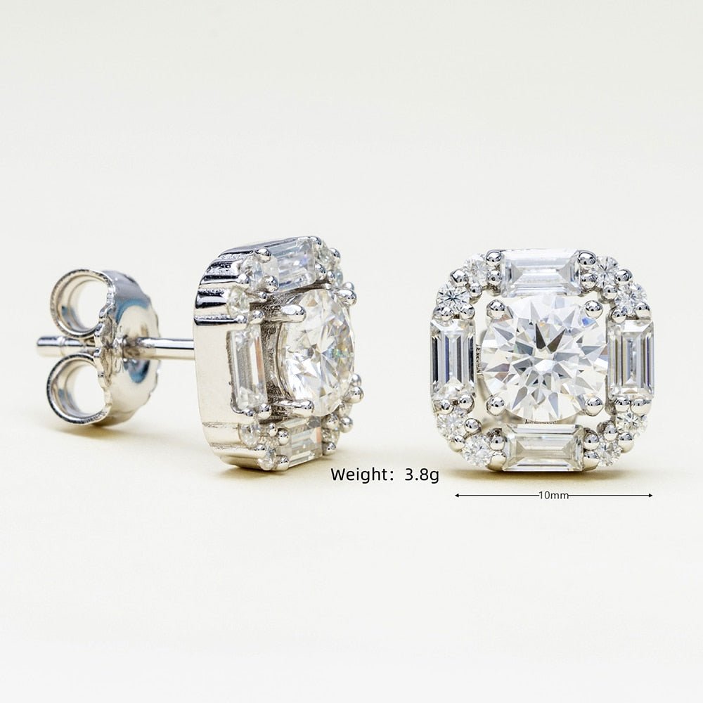 Baguette Moissanite Square Stud Earrings - The Real Jewelry CompanyThe Real Jewelry CompanyEarrings