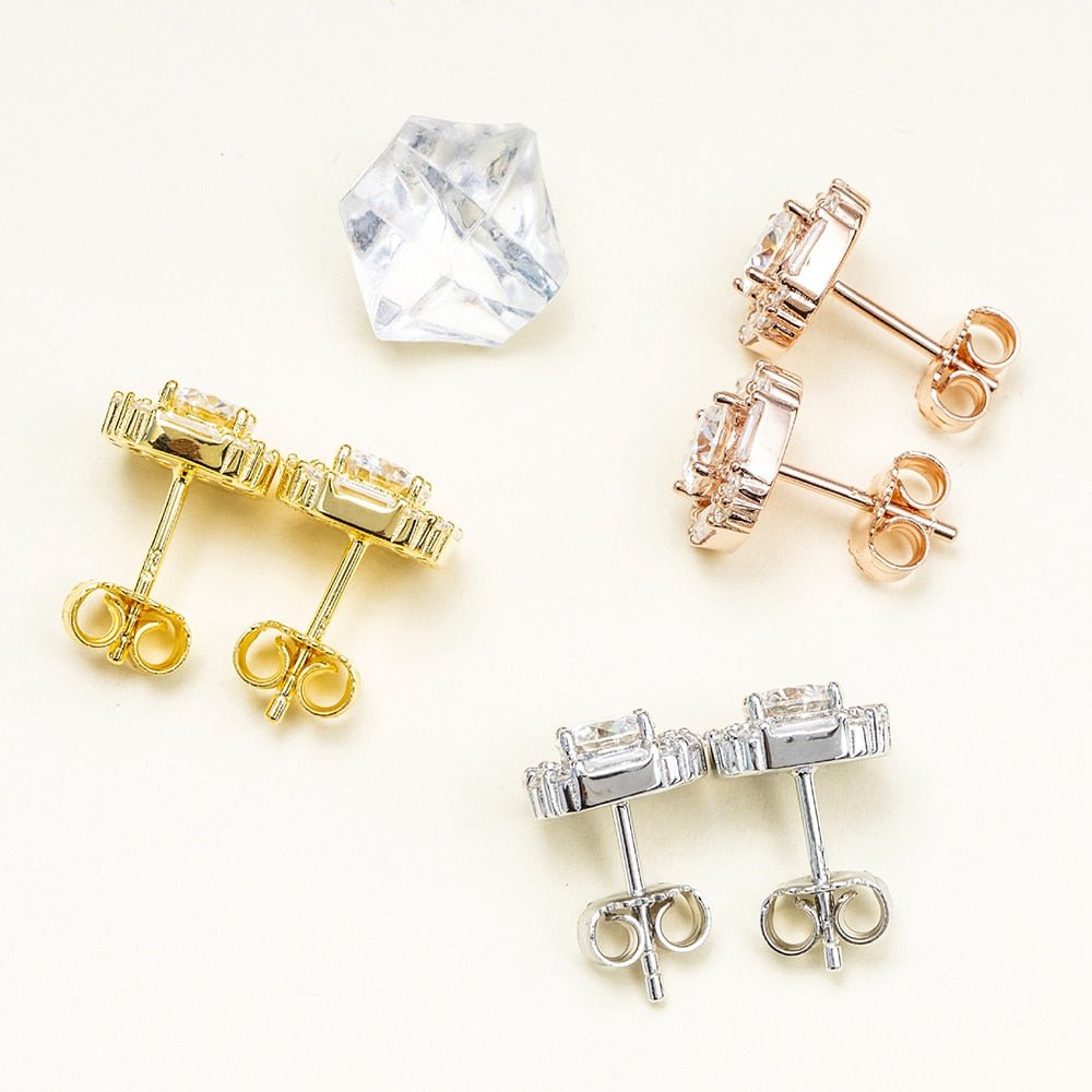 Baguette Moissanite Square Stud Earrings - The Real Jewelry CompanyThe Real Jewelry CompanyEarrings