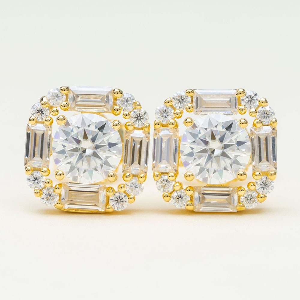 Baguette Moissanite Square Stud Earrings - The Real Jewelry CompanyThe Real Jewelry CompanyEarrings