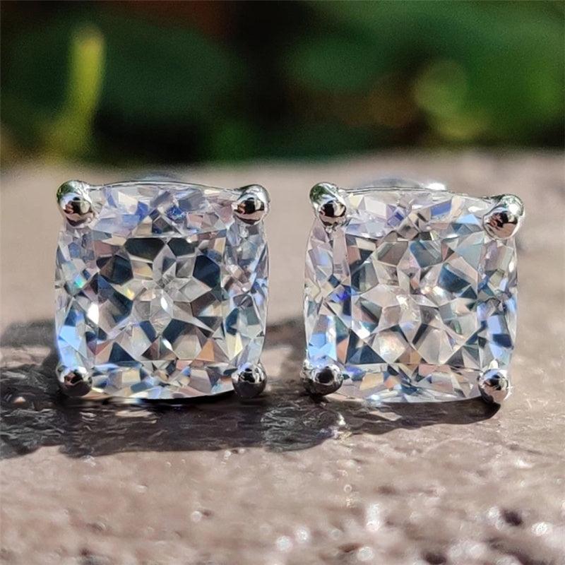 Cushion Cut Moissanite Earrings - The Real Jewelry CompanyThe Real Jewelry CompanyEarrings