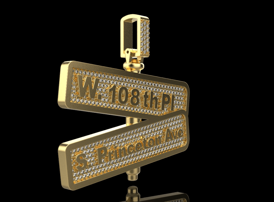 Custom Block Pendant - The Real Jewelry CompanyThe Real Jewelry CompanyPendant