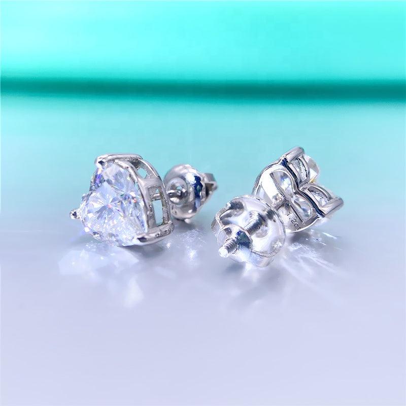 Heart Cut Moissanite Earrings - The Real Jewelry CompanyThe Real Jewelry CompanyEarrings