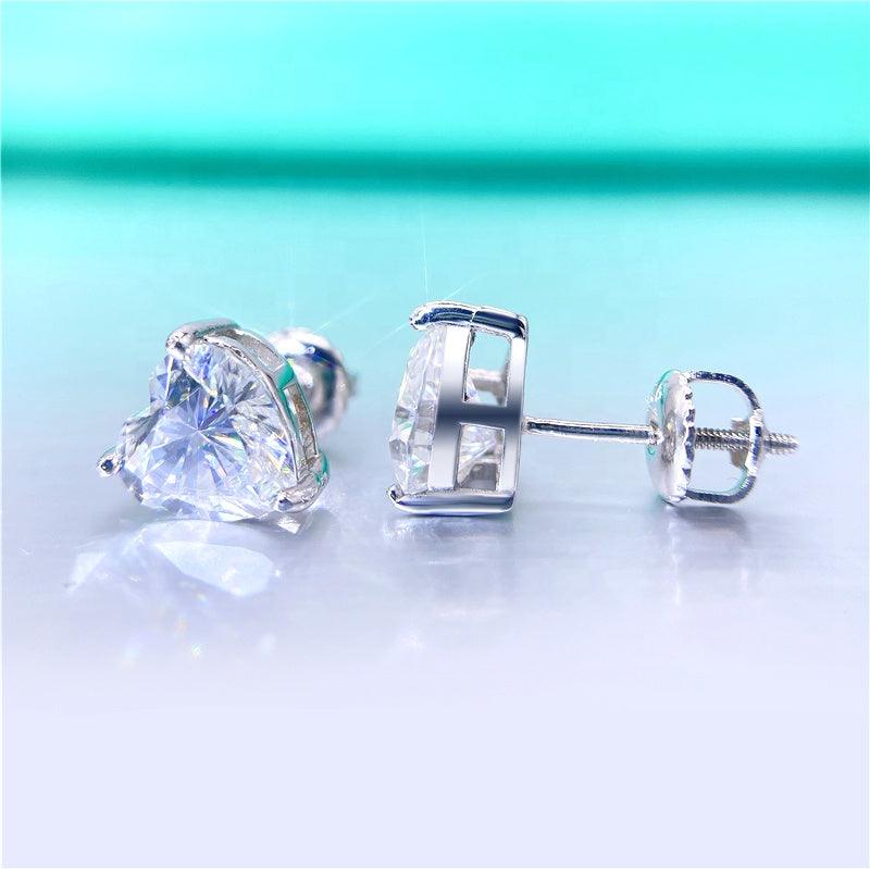 Heart Cut Moissanite Earrings - The Real Jewelry CompanyThe Real Jewelry CompanyEarrings