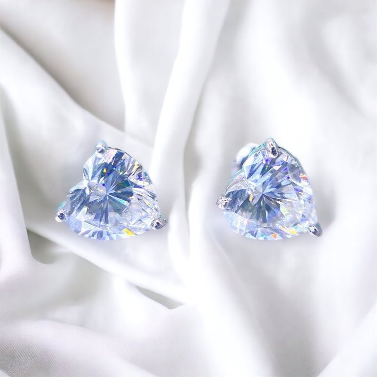 Heart Cut Moissanite Earrings - The Real Jewelry CompanyThe Real Jewelry CompanyEarrings