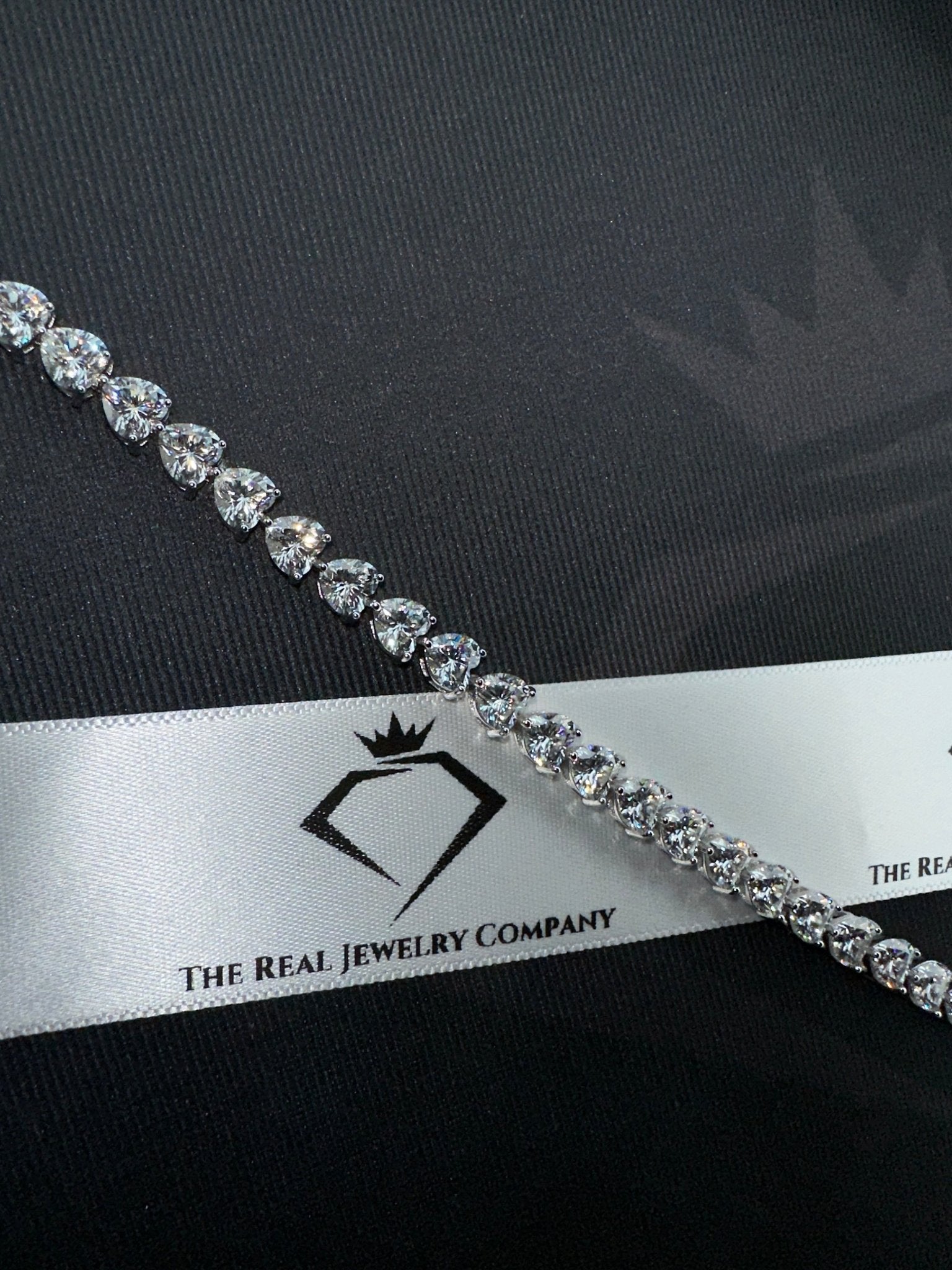 Heart Cut Moissanite Tennis Bracelet - The Real Jewelry CompanyThe Real Jewelry CompanyBracelets