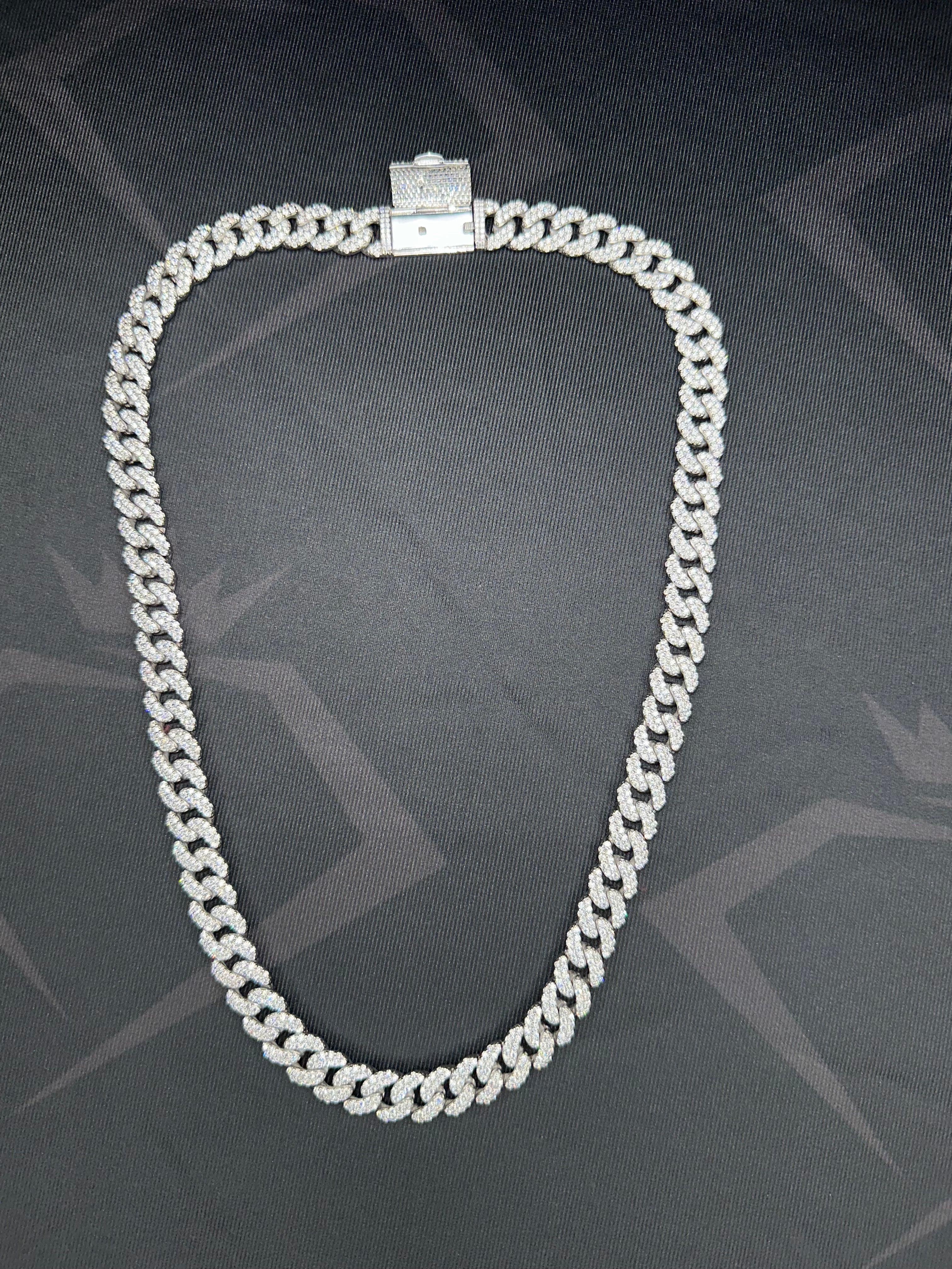 10mm Moissanite Miami Cuban Link Chain