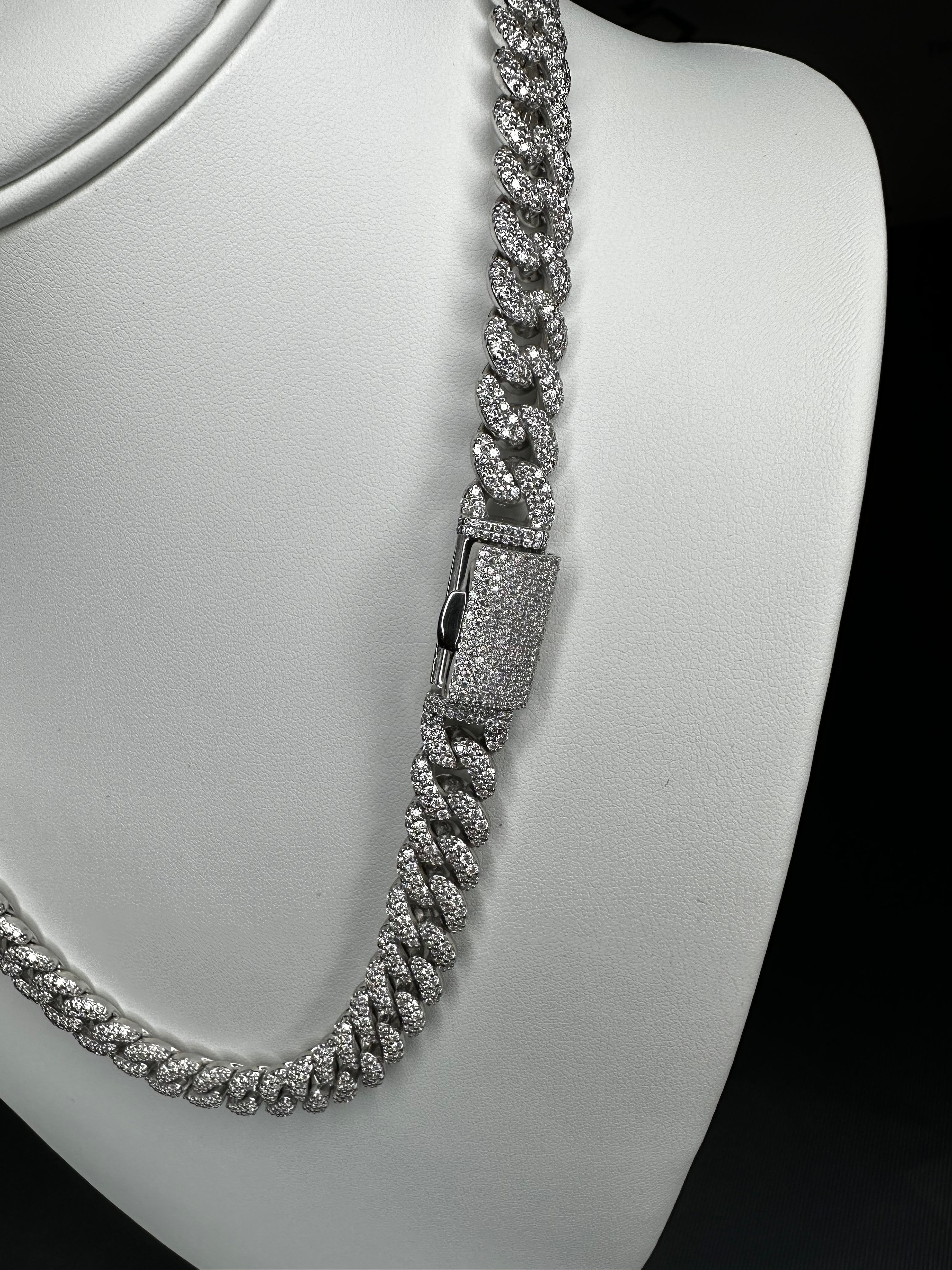 10mm Moissanite Miami Cuban Link Chain