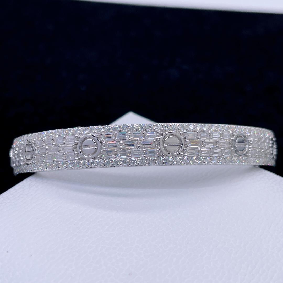 Lovers Baguette Moissanite Bangle - The Real Jewelry CompanyThe Real Jewelry Company