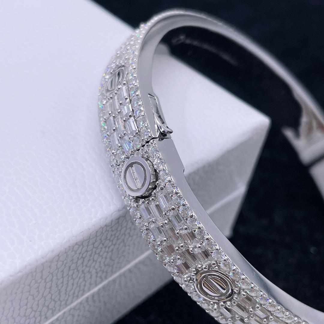 Lovers Baguette Moissanite Bangle - The Real Jewelry CompanyThe Real Jewelry Company