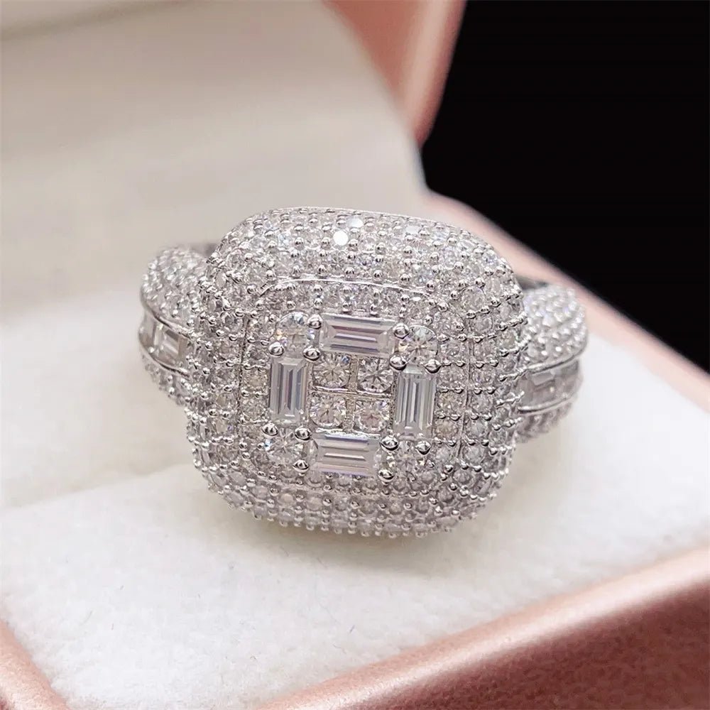 Men's Baguette Moissanite Channel Ring - The Real Jewelry CompanyThe Real Jewelry CompanyRings