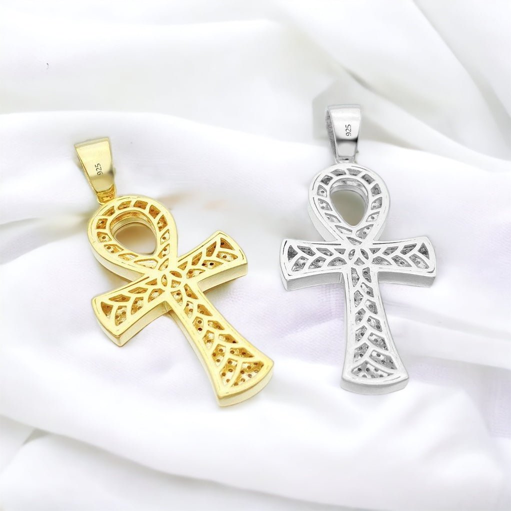 Moissanite Ankh Pendant - The Real Jewelry CompanyThe Real Jewelry CompanyCharms & Pendants