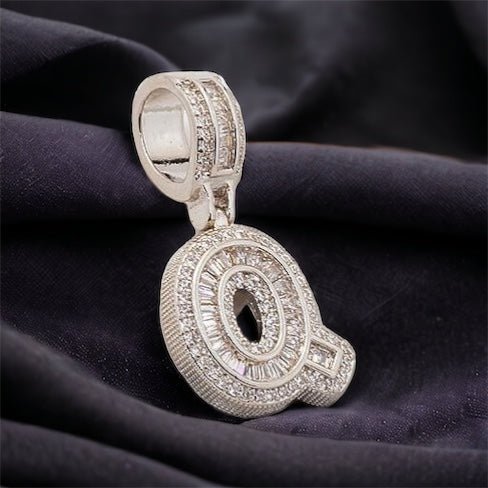 Moissanite Baguette Letter Pendant