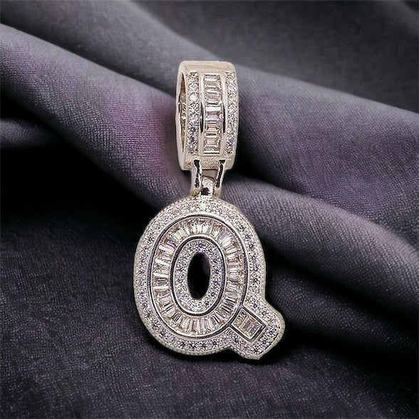 Moissanite Baguette Letter Pendant – The Real Jewelry Company