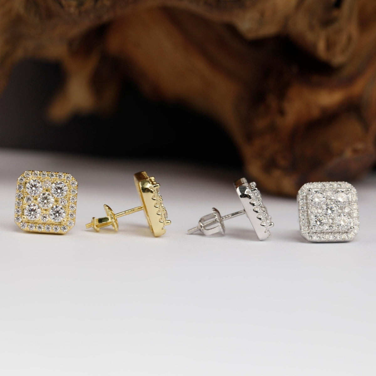 Square Cluster Moissanite Earrings - The Real Jewelry CompanyThe Real Jewelry CompanyEarrings