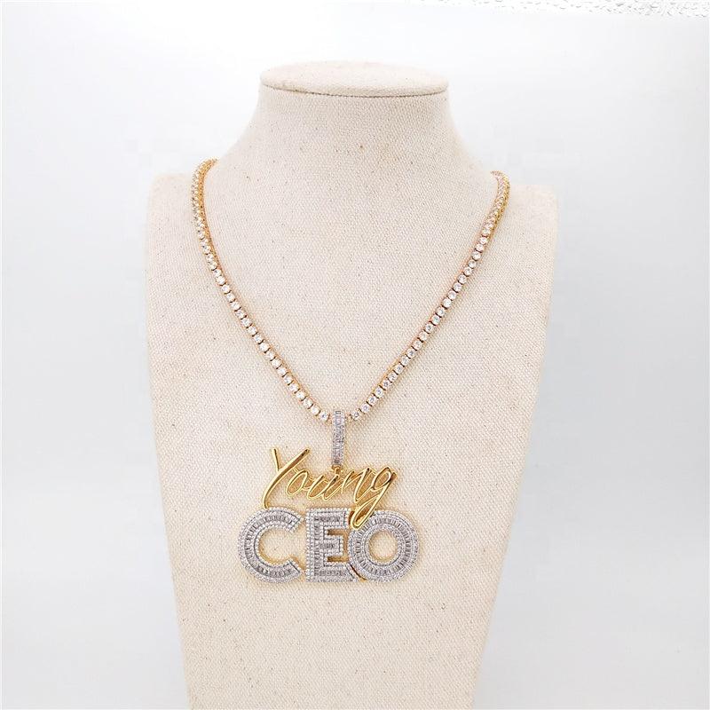 The Real Young CEO Moissanite Pendant - The Real Jewelry CompanyThe Real Jewelry CompanyCharms & Pendants